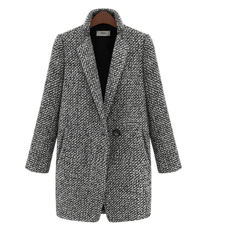 Woolen Slim Long Sleeve Coat