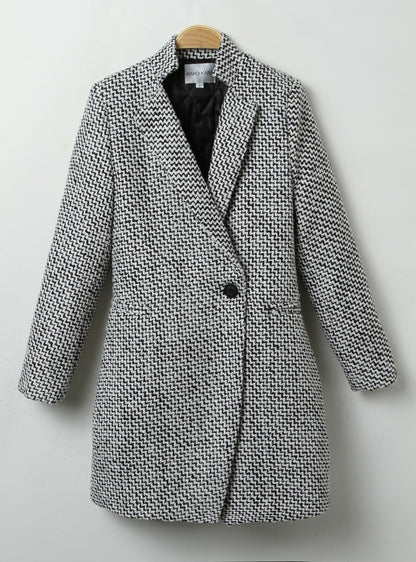 Woolen Slim Long Sleeve Coat